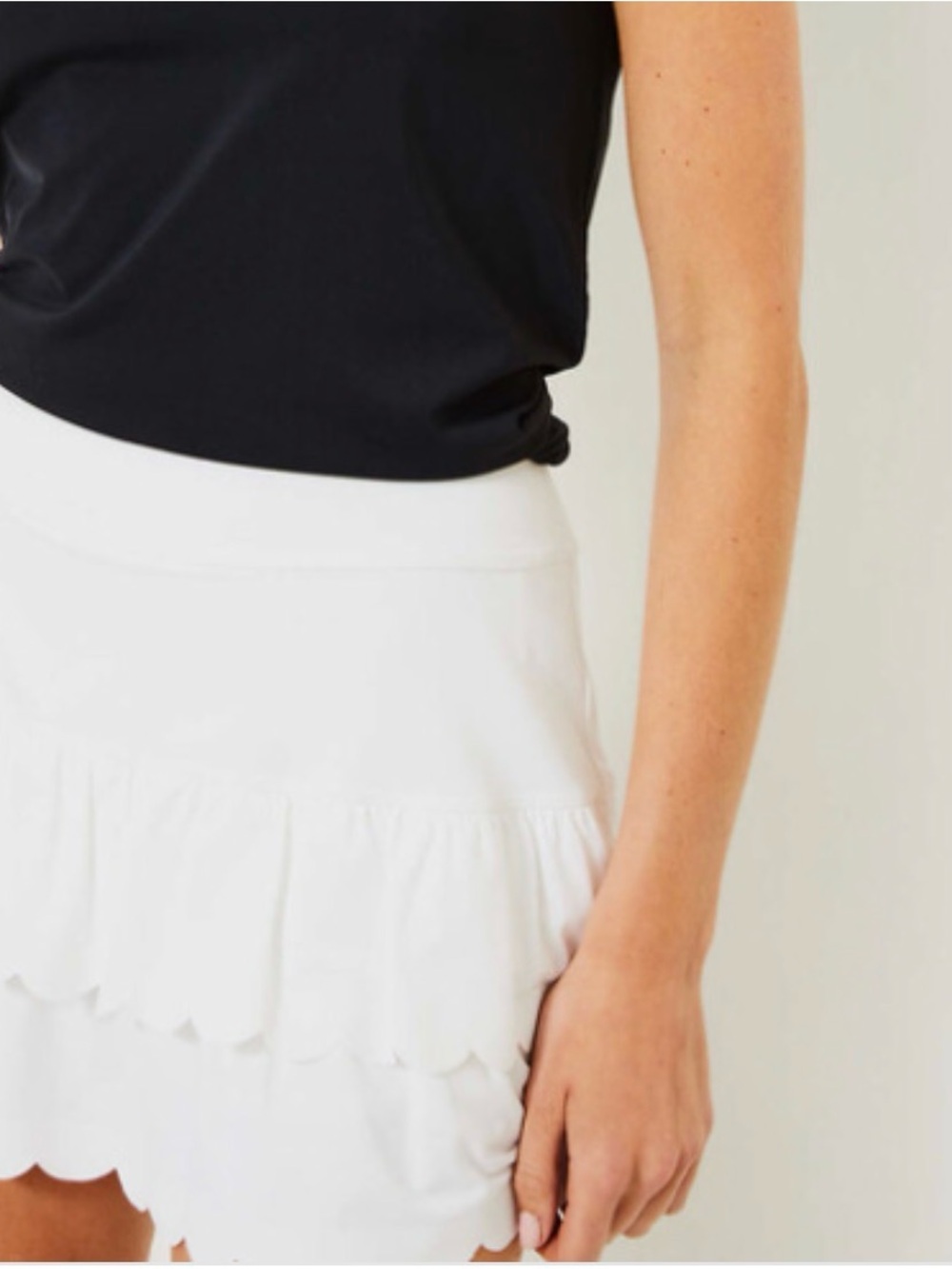 Lilly Pulitzer NWOT White Luxletic Ruffle Mini Skirt🤍